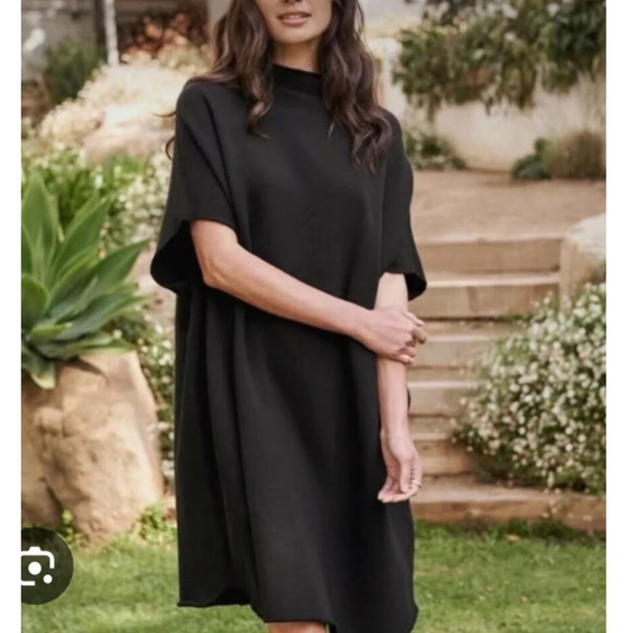 Frank & Eileen Ella The Easiest Dress Black Size Medium / Large Triple Fleece - Picture 1 of 12